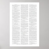 Poster met grondwetswijzigingen van de VS (Voorkant)