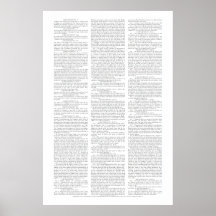 Poster met grondwetswijzigingen van de VS