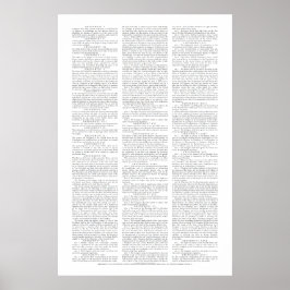 Poster met grondwetswijzigingen van de VS