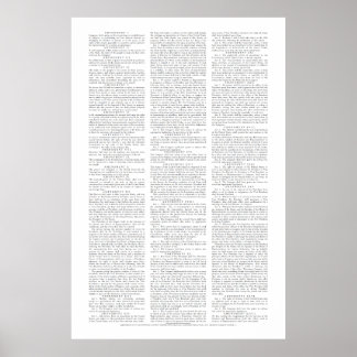Poster met grondwetswijzigingen van de VS