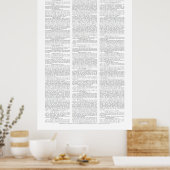 Poster met grondwetswijzigingen van de VS (Keuken)