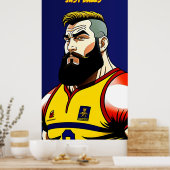 Poster met grote rugby (Keuken)