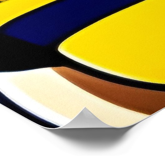 Poster met grote rugby (Hoek)