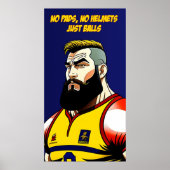 Poster met grote rugby (Voorkant)