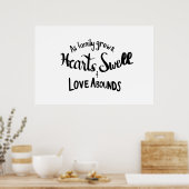 Poster met handgeschreven familieofferte (Keuken)