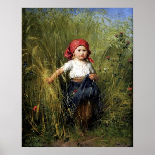 Poster met Heinrich Hirt Painting (Voorkant)