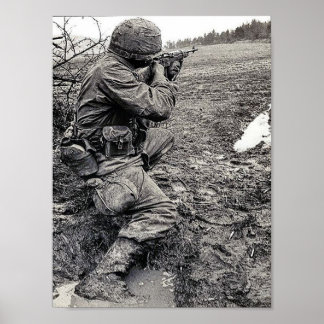 Poster met het Amerikaanse leger in Vietnam