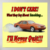 Poster met "Het kan me niet schelen wat ze zeggen. (Voorkant)