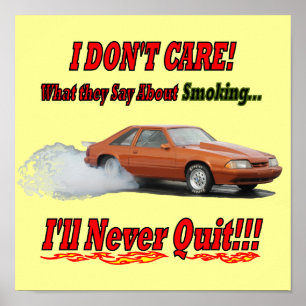 Poster met "Het kan me niet schelen wat ze zeggen.