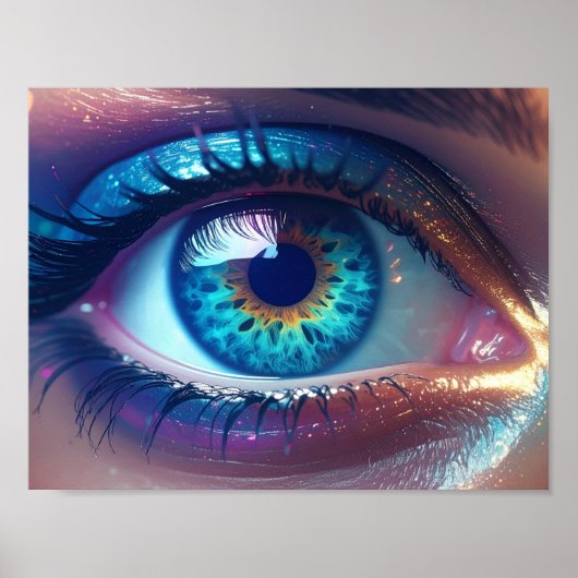 Poster met het liefdevolle oog van diepe wijsheid (Voorkant)