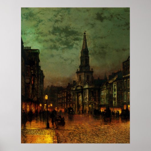 Poster met het schilderen van John Atkins Grimshaw (Voorkant)