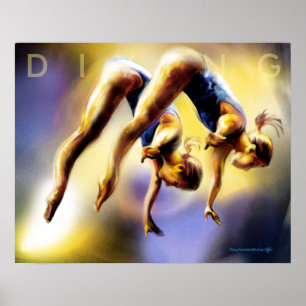 Poster met hoge duik
