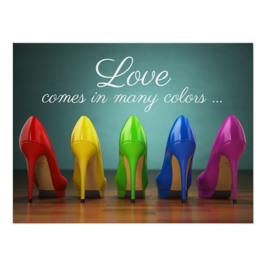 Poster met hoge hiel (Voorkant)