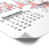 Poster met honkbalontwerp 2025 kalender (Hoek)