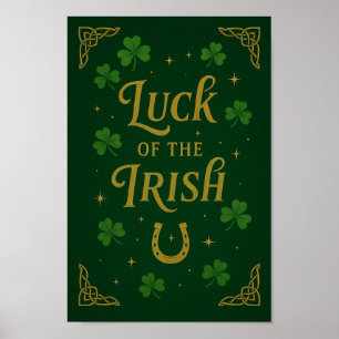 Poster met Ierse Geluk   St. Patrick's Day Kunst