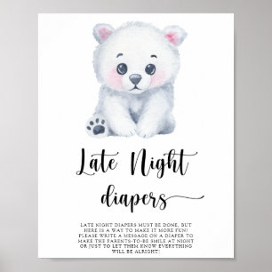 Poster met ijsbeer - Luierenspel tot laat in de na