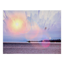 Poster met indrukwekkend zeeen uitzicht