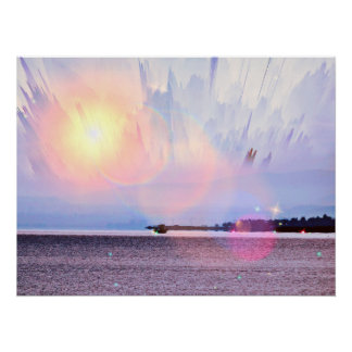 Poster met indrukwekkend zeeen uitzicht