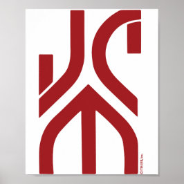 Poster met JCM-stylized Logo