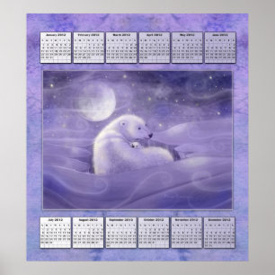 Poster met kalender voor het jaar 2012 van de ijsb