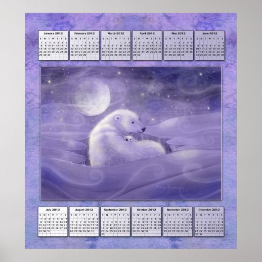 Poster met kalender voor het jaar 2012 van de ijsb (Voorkant)
