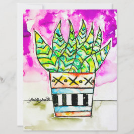 Poster met kamerplant