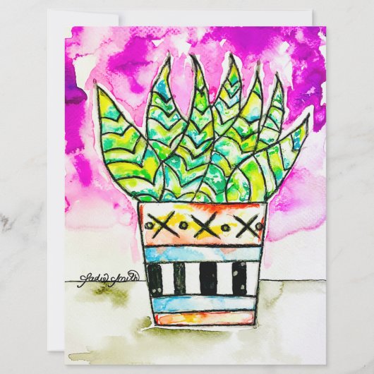 Poster met kamerplant (Voorkant)