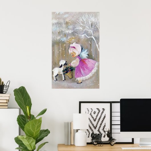 poster met kerst-engelenfeestdag (Thuiskantoor)