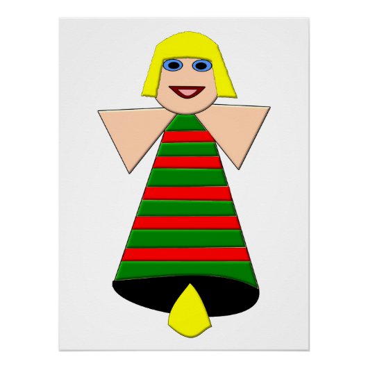 Poster met kerstAngel Bell (Voorkant)
