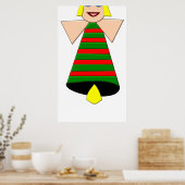 Poster met kerstAngel Bell (Keuken)