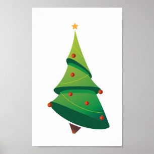 Poster met kerstbomen
