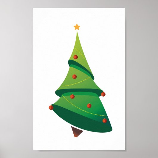 Poster met kerstbomen (Voorkant)