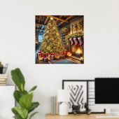 Poster met kerstbomen (Thuiskantoor)