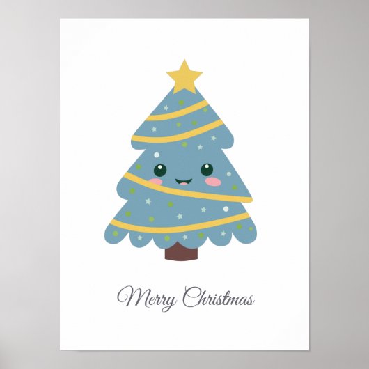 Poster met kerstbomen (Voorkant)