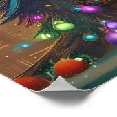 Poster met kerstbomen (Hoek)