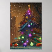 Poster met kerstbomen (Voorkant)