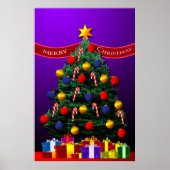 Poster met kerstbomen voor uw muur (Voorkant)