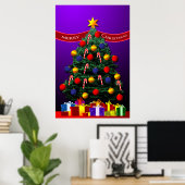 Poster met kerstbomen voor uw muur (Thuiskantoor)