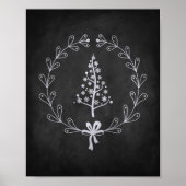 Poster met kerstboomkalkplank (Voorkant)