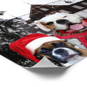 Poster met kerstbozen (Hoek)