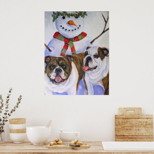 Poster met kerstcadeautjes (Keuken)