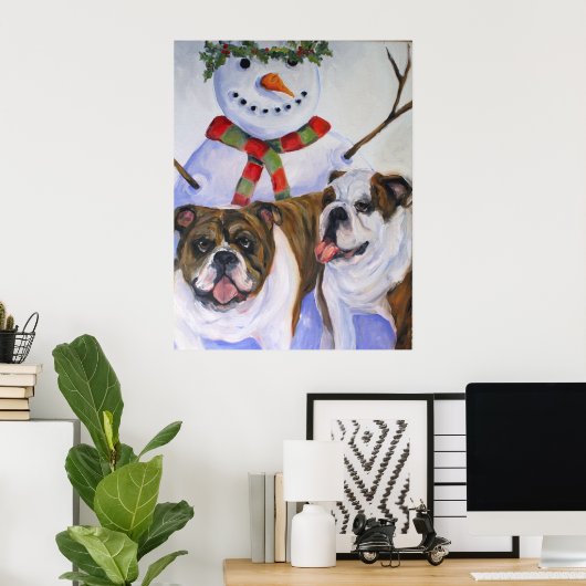 Poster met kerstcadeautjes (Thuiskantoor)