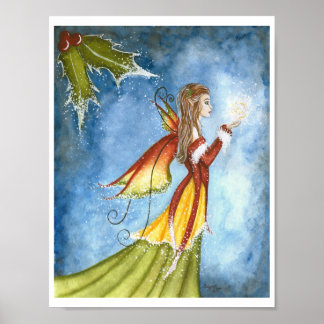 Poster met kerstgeest — afdrukken