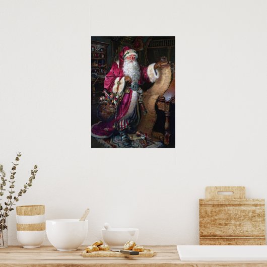 poster met kerstkerstfeestdagen (Keuken)