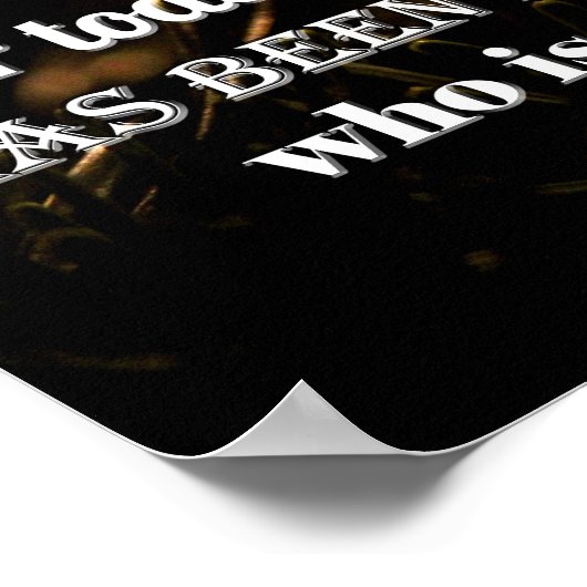 Poster met kerstlampjes met scripts Luke 2:10-11 (Hoek)