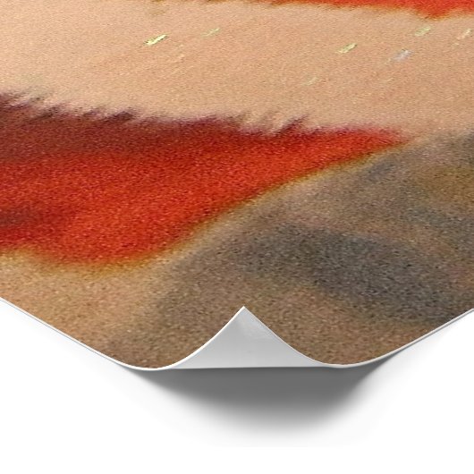 Poster met kerstman (Hoek)