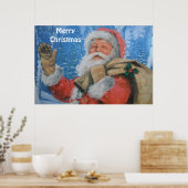 Poster met kerstman (Keuken)