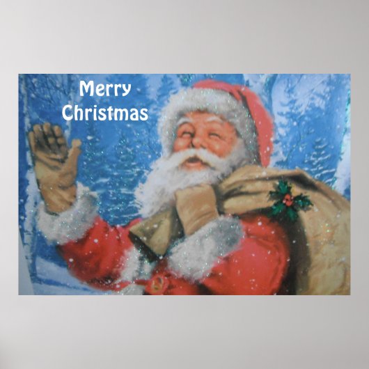 Poster met kerstman (Voorkant)