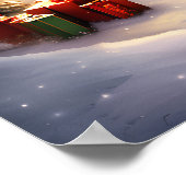Poster met Kerstmis Snowman (Hoek)