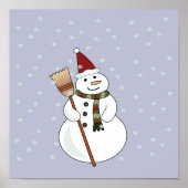 Poster met Kerstmis Snowman (Voorkant)